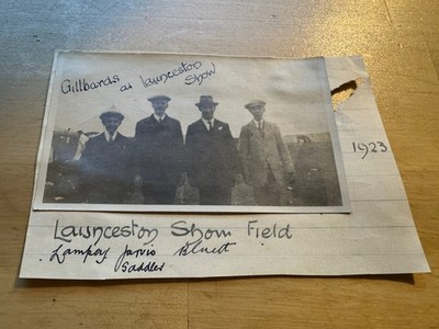 Photo - 1 Photograph Launceston Show Field Cornwall Gillbard Family 1923 England