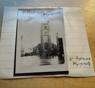 Photo - 2 Photographs - St Andrew's Church Plymouth & Poss Lifton Devon 20s/30s