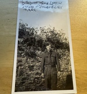 Photo - 1 Photograph Lifton School Yard Devon Soldier Surname Nex RASC Military