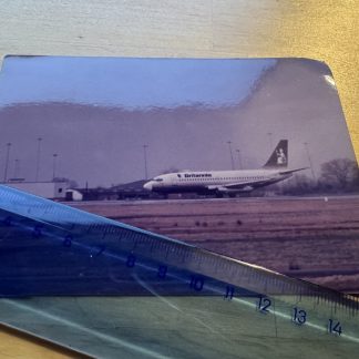 Photo - Manchester Airport Runway Aeroplane - 1986 - Britannia Plane England UK