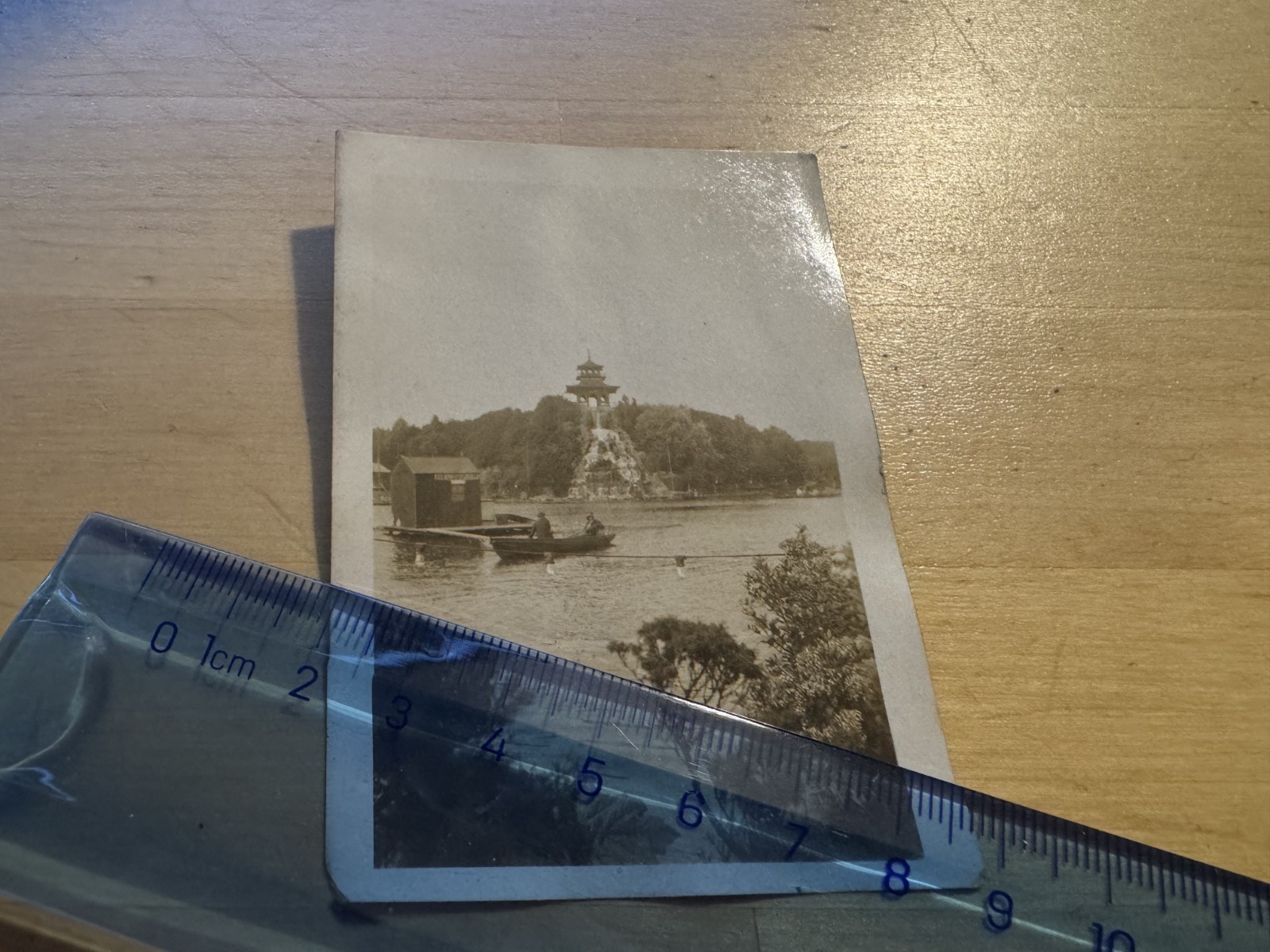 Photo - Island Peasholm Lake Scarborough - c1930s - Yorkshire England UK GB Old
