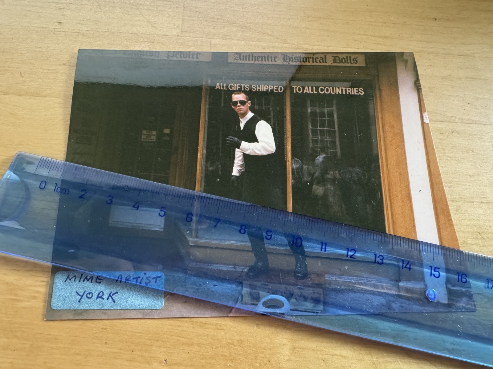 Photo - Mime Artist Entertainment York - c1988 - Yorkshire England Britain UK GB
