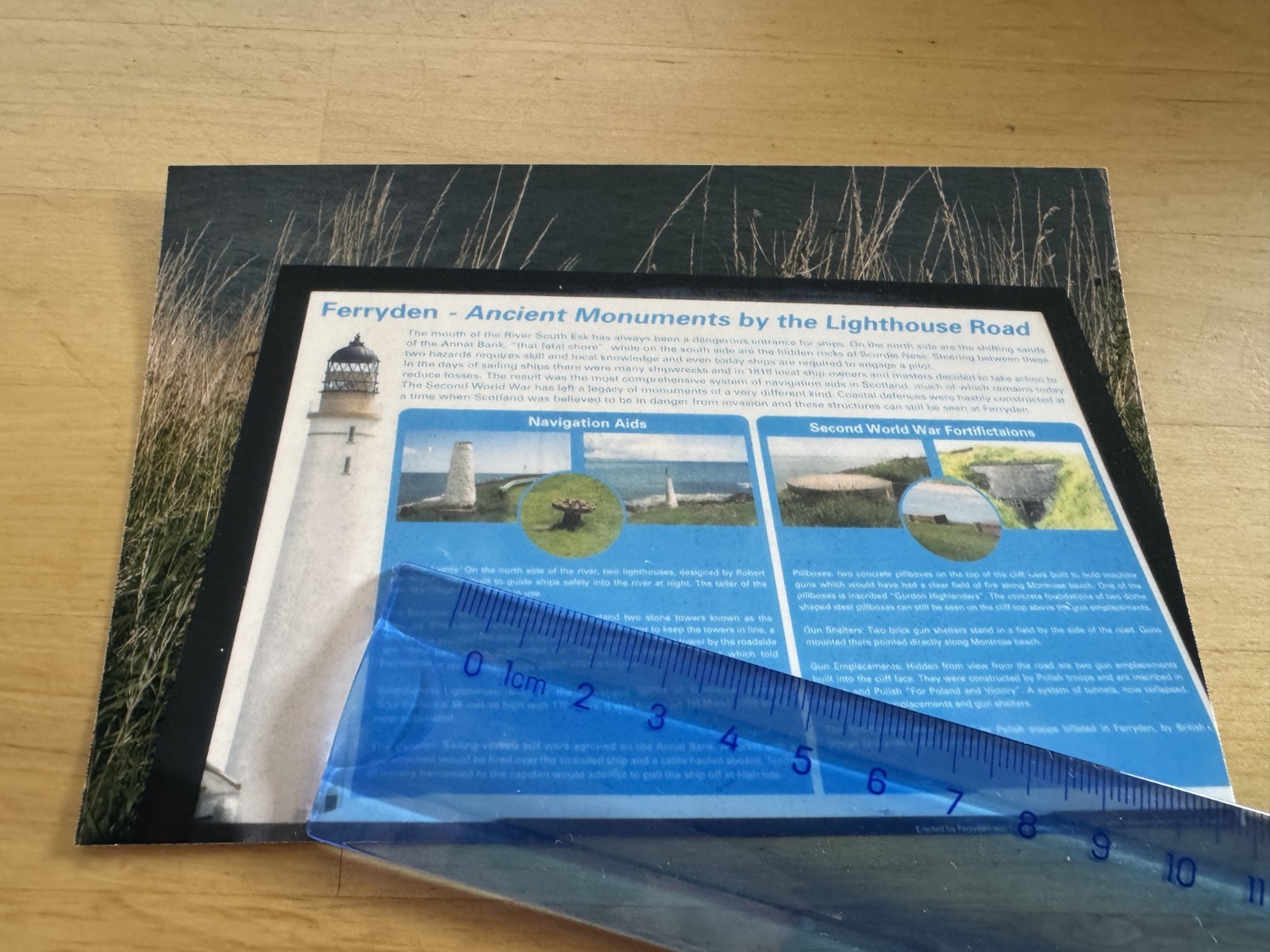 Photo - Ferryden Information Board Sign Near Montrose - c1988 - Angus Scotland