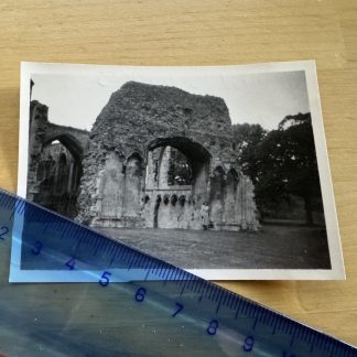 Photo - Glastonbury Abbey Ruins - 1953 - Somerset England Britain UK GB Church