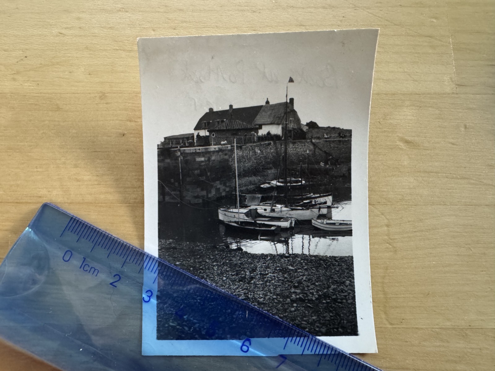 Photo - Boats at Porlock Weir Near Minehead - 1953 - Somerset England Britain UK