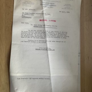 Ephemera - Doulton Vitrified Pipes Royal Doulton Potteries London Quote 1962 UK