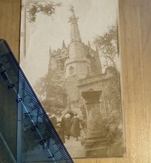 Photo - Ormskirk Church from Gates - 1920s - Lancashire England Britain UK Old