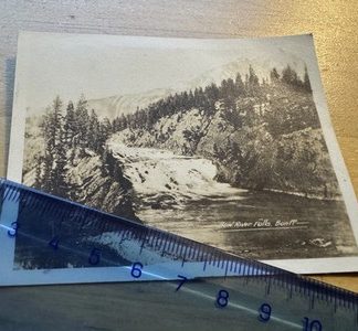 Photo - Bow River Falls Banff - c1940s - Alberta Canada Scenic View Old History