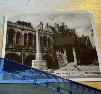Photo - Norman Staircase & King's School Memorial Canterbury - c1940s - England