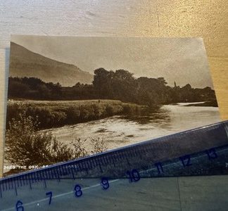 Photo - River Usk Abergavenny - Early 20th Century - Monmouthshire Wales UK Old