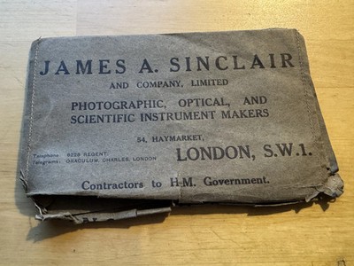 Ephemera - James Sinclair Co Haymarket London Antique Photograph Sleeve c1920s