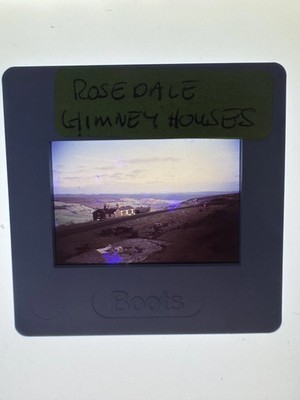 Slide - Rosedale Chimney Houses - c1980s - Yorkshire England UK GB History View